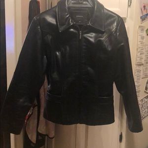Leather coat